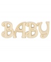 Get the baby's room ready with this Lenox Expressions figurine. Crafted of gold-trimmed ivory porcelain, it's a special gift for growing families.