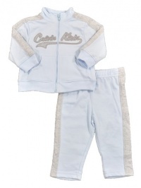 Calvin Klein Baby-Boys Newborn Jacket With Jog Pants, Light Blue, 6-9 Months