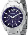 Fossil Men's BQ9346 Stainless Steel Bracelet Blue Analog Dial Multifunction Watch