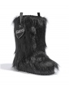 GUESS Kids Girls Big Girl Andorra Boot - Black Faux-Fur, BLACK (6)