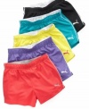 She'll be running in style when she's wearing these comfortable shorts from Puma. (Clearance)