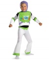 He can push his imagination to infinity and beyond when he dresses up in this Buzz Lightyear costume.