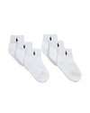 Ralph Lauren Childrenswear Infant Girls' 6 Pack Quarter Socks - Sizes 6-12, 18-24 Months