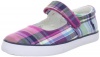 Polo by Ralph Lauren Sander Mary Jane Sneaker (Toddler/Little Kid),Pink Multi Plaid,2.5 M US Little Kid