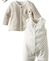 Little Me Baby-Boys Newborn Tiny Bears Coverall Jacket And Hat Set, Oatmeal Multi, 6 Months