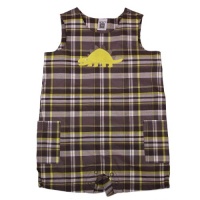 Carter's Boys Plaid Everyday Easy 'Dinosaur' Romper