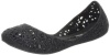 Mini Melissa Campana Zig Zag Lighted Ballet Flat (Little Kid/Big Kid),Black Glitter,3 M US Little Kid