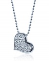 Alex Woo Little Princess Diamond and 14k White Gold Heart Pendant Necklace, 16