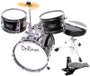 De Rosa DRM312-BK Children's 3 Piece 12 Inch Drum Set with Chair, Black