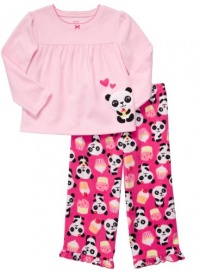 Carter's Toddler 2 Piece Fleece PJ Set - Panda w Cupcake-2T