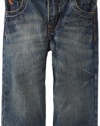 Wrangler Boys 2-7 Relaxed Fit Straight Leg Style Jean, High Noon, 2T