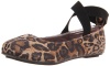 Jessica Simpson Leandra Flat (Little Kid/Big Kid),Tan/Leopard Snake Print,1 M US Little Kid