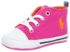 Ralph Lauren Layette Harbour Hi Sneaker (Infant/Toddler),Bright Blush,3 M US Toddler