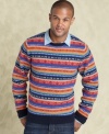 Made from a super soft cotton blend, this Tommy Hilfiger boasts a vibrant Fair Isle print for modern style.