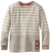 Calvin Klein Boys 2-7 Long Sleeve Striped Thermal, Gray, 5