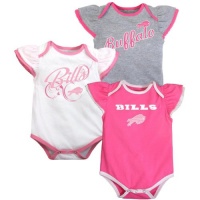 Newborn Buffalo Bills 3 Piece Creeper Set (0/3M - 6/9m) 6-9 Months