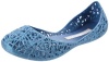 Mini Melissa Campana Zigzag Ballerina Flat (Toddler/Little Kid), Blue Glitter, 1 M US Little Kid