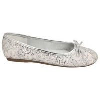 Nina Fanti Ballet Flat (Toddler/Little Kid/Big Kid),Silver,2 M US Little Kid