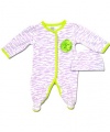 Baby Starters Wild Side Lavender Footie; Preemie