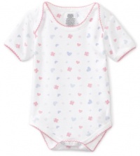 Noa Lily Baby-Girls Newborn Short Sleeve Bodysuit with Butterflies, White, 24 Months