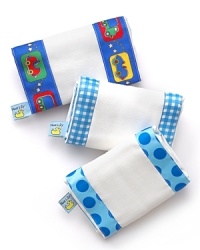 A perfect baby gift! A set of three burpcloths in adorable boy tailored patterns.