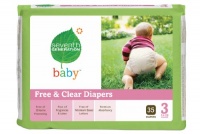 Seventh Generation Free and Clear Baby Diapers, Stage 3, 35 Count (Pack of 4)