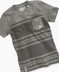 Keep his style in the lines with this crisp v-neck tee from LRG, the perfect boost to his casual style. (Clearance)