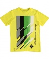 LRG Cascade Stripe T-Shirt (Sizes 4 - 7) - buttercup, 6