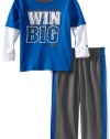 Puma - Kids Baby-boys Infant Win Big Two Piece Set, Blue, 12 Months