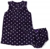 Hartstrings Baby-Girls Infant Printed Spandex Corduroy Dress, Purple Heart, 24 Months