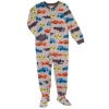 Carter's Boys One-piece Racing Cars Polyester Micro Fleece Footed Blanket Sleeper Pajamas - Size 6 Kids