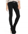 Denim update: faux-leather tuxedo stripes make these skinny jeans from Tinseltown totally hot for fall!