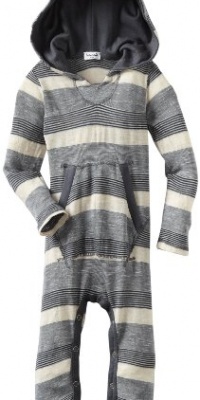 Splendid Littles Baby-Boys Newborn Oatmeal Stripe Jersey Playsuit, Pewter, 3-6