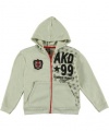 Akademiks Royal Star Hoodie (Sizes 8 - 20) - light gray, 10 - 12