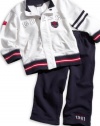 GUESS Kids Boys Zip-Front Active Set (12 - 24m), WHITE (18M)