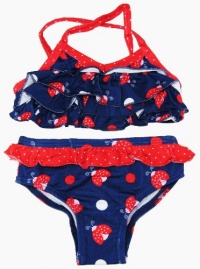 Pink Platinum Toddler Girls 2-4T Ladybugs Dot UV Ptotection Swim Suit 2 Pc