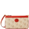 Dooney & Bourke Signature Jacquard Large Slim Wristlet, Brown/Red