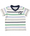 Guess Eagle Head V-Neck T-Shirt (Sizes 12M - 24M) - navy/white, 24 months