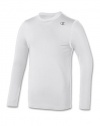 Champion Youth Double Dry Long Sleeve Compression Tee Y323-V, White, YM