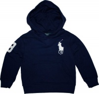 Polo Ralph Lauren Toddler Big Pony Fleece Pullover Hoodie, Navy, 3/3T