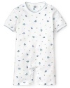 From naptime to playtime and everything in-between, this adorable turtle-print shortall wraps your little one in cute, comfy style.