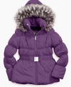 She'll venture out in cute style in one of these puffer coats from Hawke & Co. with cozy style to keep her warm.