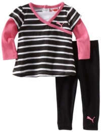 Puma - Kids Baby-Girls Infant Promo Pant Set, Black, 12 Months