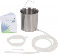 PurEnema Stainless Steel Enema Kit with 60 Page Enema Instructional Booklet | Medical-Grade Silicone Tubing | Seeking Health