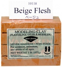 Van Aken Plastalina Modeling Clay flesh 1 lb. bar