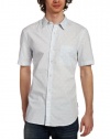 French Connection Men's Starboard Dot Short Sleeve Button Down Shirt