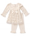 She'll look beautifully angelic in this 2 piece tunic and legging set by Sweet Heart Rose.