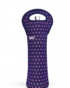 BUILT Neoprene One Bottle Tote, Mini Dot, Navy