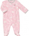 Carter's Micro Fleece Snap - Pink White Dot Print-6M