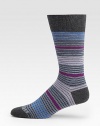 Multicolored stripes knitted from a generous cotton blend will be a colorful and comfortable addition to your wardrobe collection.Mid-calf heightCotton/polyamide/elastaneMachine washImported